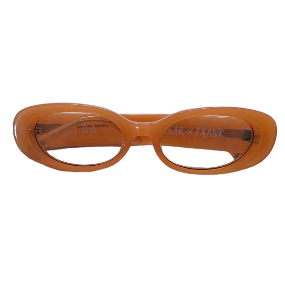 Oscar x Frank orange oval sunglasses
